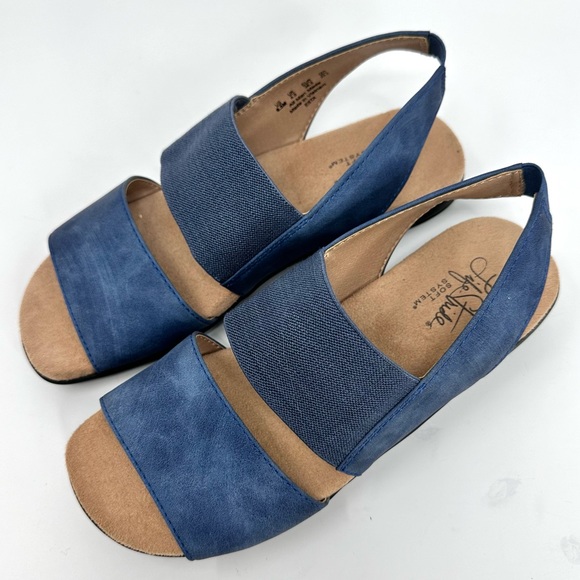 LifeStride Esta, Womens Blue Sandals Elastic Band - Picture 8 of 15